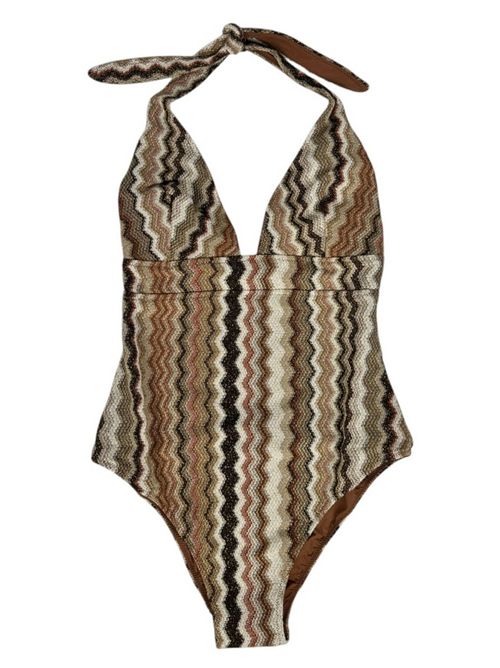 costume donna intero fantasia missoni marrone MC2 Saint Barth | MARYLIN-RACHEL CHEVRON18